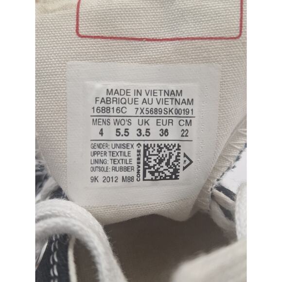 Converse Run Star Hike Low Black White Gum 168816C Womens 5.5 Mens 4- Excellent - Picture 7 of 9